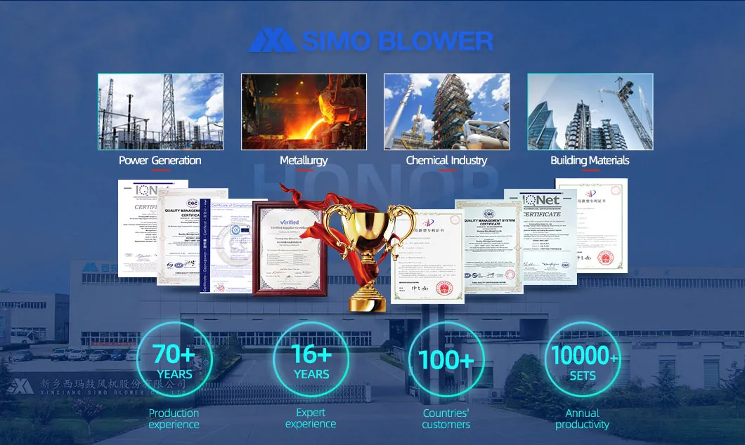 พัดลมแรงเหวี่ยง 45kw สำหรับลำเลียงวัสดุ ปริมาณลมมาก แรงดันต่ำ 4